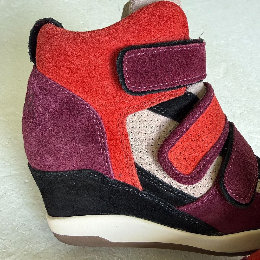 Ash Alex LIMITED Suede multicolor Wedge Sneakers size 37 EUC / 7 US - Picture 9 of 11
